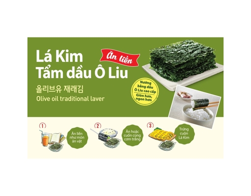 Lốc 3 Gói Lá Kim Tẩm Dầu Ô Liu 5g O'Food ảnh 1