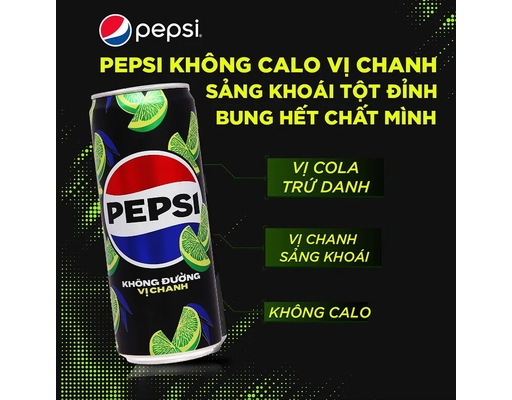 Nước Ngọt Không Calo Vị Chanh 330ml Pepsi ảnh 4