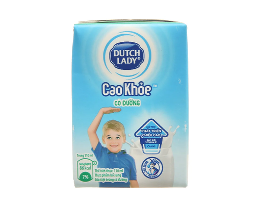 Thùng 48 Hộp Sữa Tươi Tiệt Trùng Dutch Lady Cao Khỏe Có Đường 110ml Dutch Lady ảnh 4