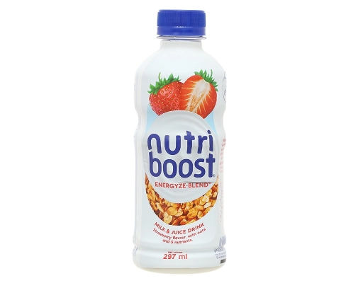 Thùng 24 Chai Nước Trái Cây Sữa Dau 297ml Nutriboost ảnh 1