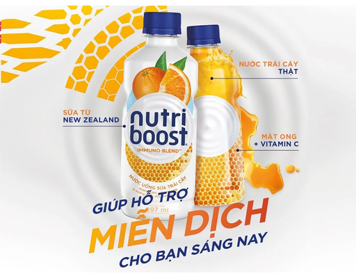 Thùng 24 Chai Nước Trái Cây Sữa Cam 297ml Nutriboost ảnh 3