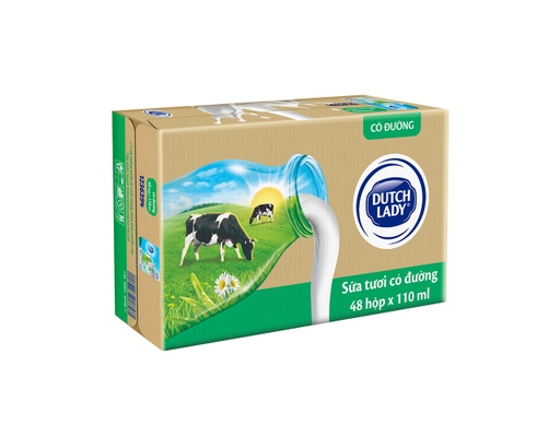 Thùng 48 Hộp Sữa Tươi Tiệt Trùng Dutch Lady Có Đường 110ml Dutch Lady ảnh 0