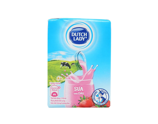 Thùng 48 Hộp Sữa Cô Gái Hà Lan Hương Dâu 110ml-01460810 Dutch Lady ảnh 3