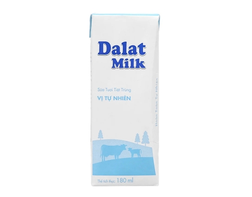 Lốc 4 Hộp Sữa Tươi Tiệt Trùng Vị Tự Nhiên Dalatmilk 180ml Dalatmilk ảnh 3