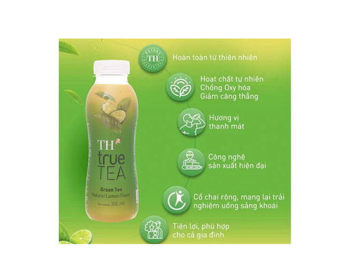 Trà Xanh Vị Chanh 350ml TH True Tea ảnh 3