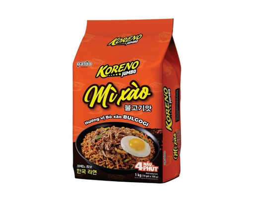 Thùng 100 Gói Mì Xào Koreno Vị Bò Bulgogi Gói 100g Koreno ảnh 1
