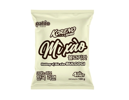 Thùng 100 Gói Mì Xào Koreno Vị Bò Bulgogi Gói 100g Koreno ảnh 2