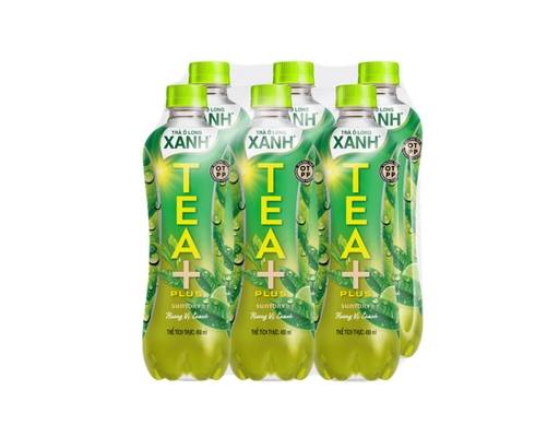 Lốc 6 Chai Trà Olong Xanh 450ml Tea Plus ảnh 1