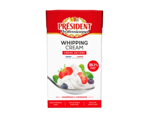 Kem Whipping Cream 35.1% Béo President 1 Lít Tốt Lành ảnh 0