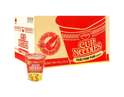 Thùng 24 Mì Ly Yum Vị Thái Tôm - 02926582 Nissin ảnh 0