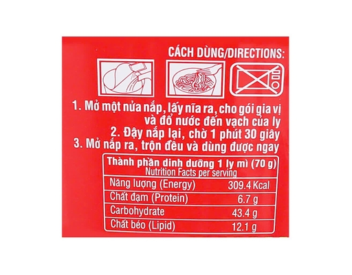 Thùng 24 Mì Ly Yum Vị Thái Tôm - 02926582 Nissin ảnh 4