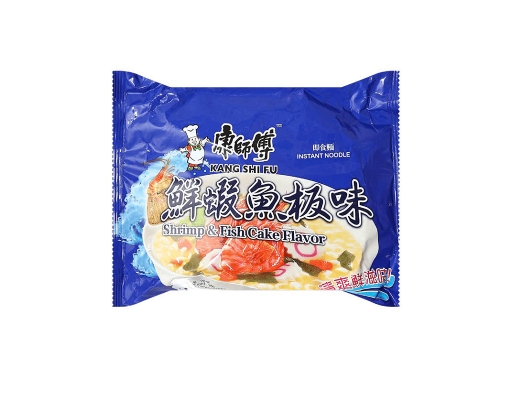 Lốc 5 Mì Ăn Liền Vị Tôm Chả Cá 490g Kang Shi Fu ảnh 2