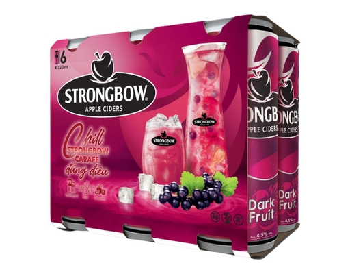 Lốc 6 Lon Nước Táo Lên Men Dark Fruit 320ml Strongbow ảnh 1