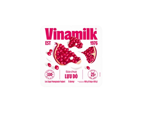 Lốc 4 Hộp Sữa Chua Ăn Lựu Đỏ Ít Đường 100g Vinamilk ảnh 0