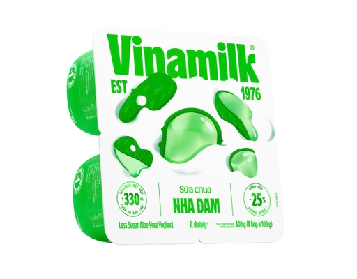Lốc 4 Hộp Sữa Chua Ăn Nha Đam Ít Đường 100g Vinamilk ảnh 1