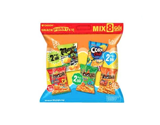 Combo 8 Gói Snack Funny Mix 5 Vị 75g Orion ảnh 0
