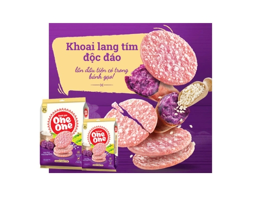 Bánh Gạo Vị Khoai Lang Tím 166g One One ảnh 1
