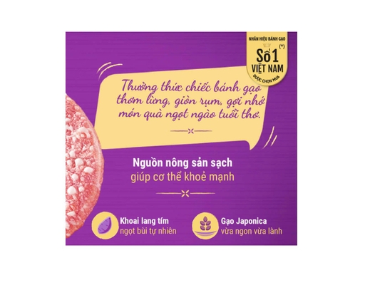 Bánh Gạo Vị Khoai Lang Tím 166g One One ảnh 2