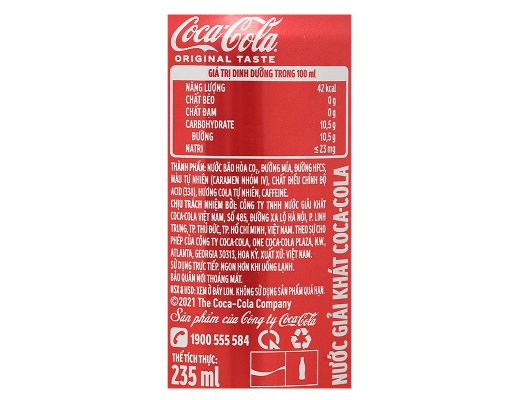 Lốc 8 Coca Cola lon cao 235ml giá tốt | AEONESHOP