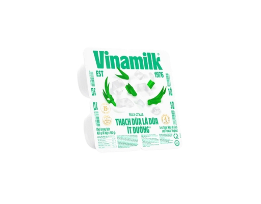 Lốc 4 Hộp Sữa Chua Ăn Thạch Dừa Lá Dứa Ít Đường 100g Vinamilk ảnh 0