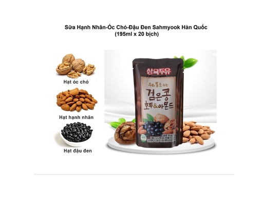 Sữa Đậu Đen Óc Chó Hạnh Nhân Sahmyook Túi 190ml Sahmyook ảnh 2