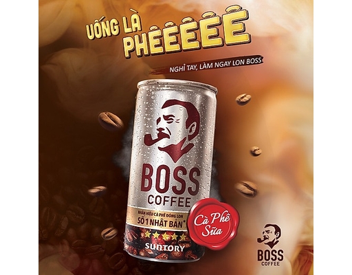 Cà Phê Sữa Với Hạt Cà Phê 100% Nguyên Chất 180ml Boss ảnh 1