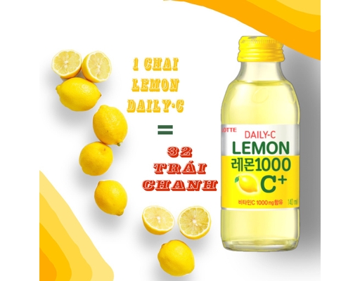 Nước Giải Khát Vị Chanh Daily-C 140ml Lotte ảnh 2