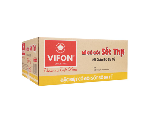 Thùng 18 Khay Mì Xào Vifon Vị Bò Sa Tế Khay 90g Vifon ảnh 0