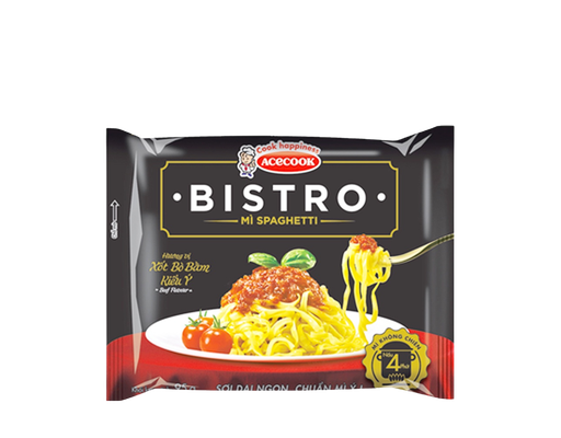 Thùng 24 Gói Mì Spaghetti Bistro Vị Xốt Bò Bằm Kiểu Ý Gói 95g ACECOOK ảnh 1