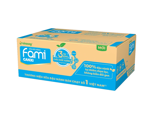 Thùng 40 Bịch Sữa Đậu Nành Fami Canxi 200ml Fami ảnh 3