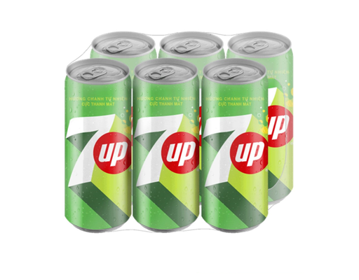 Lốc 6 Lon Nước Giải Khát Hương Chanh 320ml 7Up ảnh 0