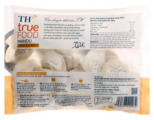 Sủi Cảo Thịt - Phô Mai 300g TH True Food ảnh 1