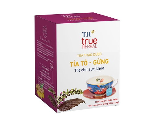 Trà Thảo Dược Tía Tô-Gừng 20x1.8g TH True Herbal ảnh 0