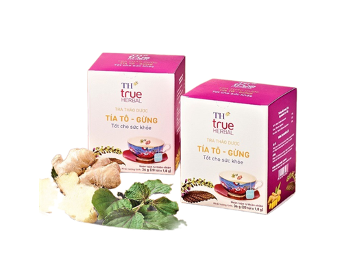 Trà Thảo Dược Tía Tô-Gừng 20x1.8g TH True Herbal ảnh 3
