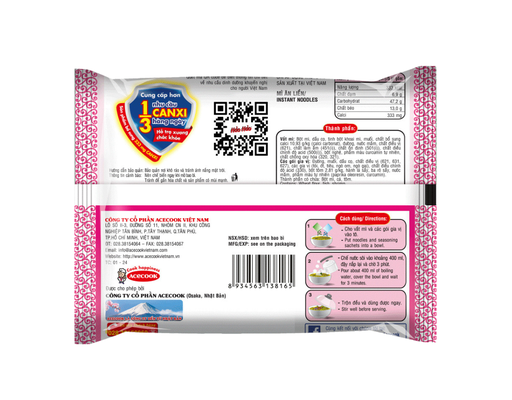 Mì Hảo Hảo Tôm Chua Cay Gói 75g ACECOOK ảnh 2