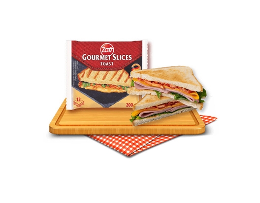 Phô Mai Lát Gourmet Slices Toast 200g Zott ảnh 1