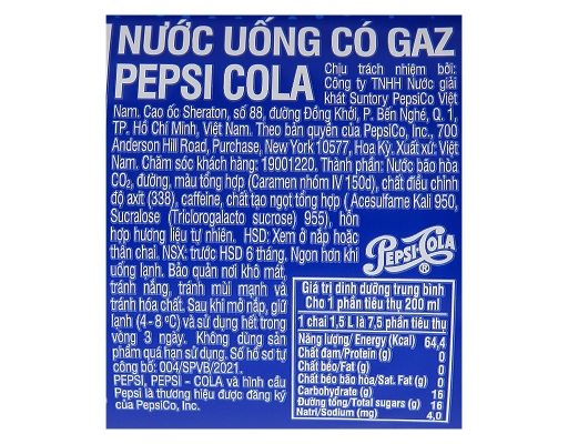 Thùng 12 Chai Nước Giải Khát Vị Cola 1.5L Pepsi ảnh 3