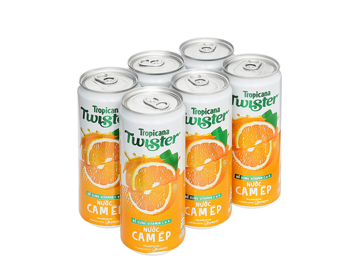 Thùng 24 Lon Cam Ép Sleek 320ml Twister ảnh 1