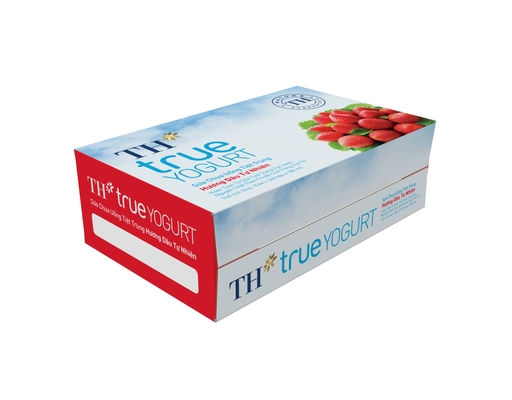 Thùng 48 Hộp Sữa Chua Uống Tiệt Trùng Th True Yogurt Hương Dâu 180ml TH True Milk ảnh 1