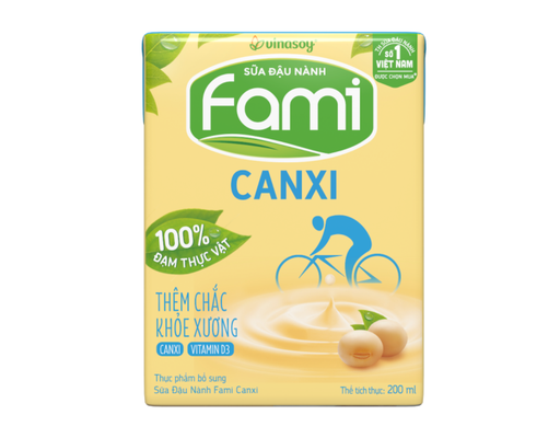 Thùng 36 Hộp Sữa Đậu Nành Fami Canxi 200ml Fami ảnh 1