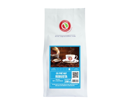 Cà Phê Hạt Rang Robussta Gói 200g Copen ảnh 0