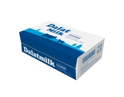 Thùng 48 Hộp Sữa Tươi Tiệt Trùng Dalatmilk Có Đường 180ml Dalatmilk ảnh 1