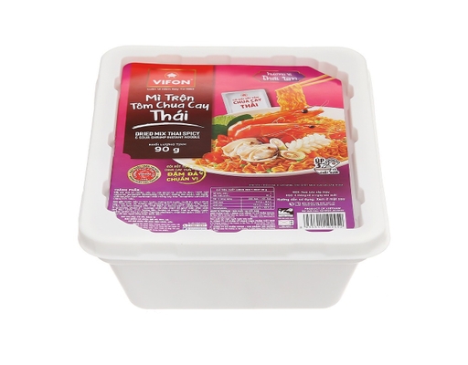 Thùng 18 Khay Mì Trộn Vifon Vị Tôm Chua Cay Thái Khay 90g Vifon ảnh 1