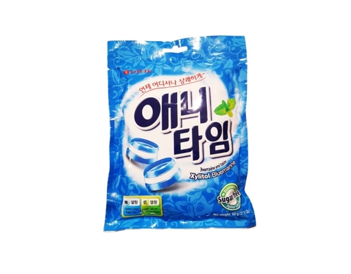 Kẹo Ngậm Không Đường Hương Bạc Hà Anytime Bluemarrine 60g Lotte ảnh 0