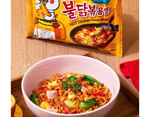 Lốc 5 Gói Mì Samyang Khô Hương Vị Gà Cay Phô Mai Hàn Quốc Gói 140g Samyang ảnh 3