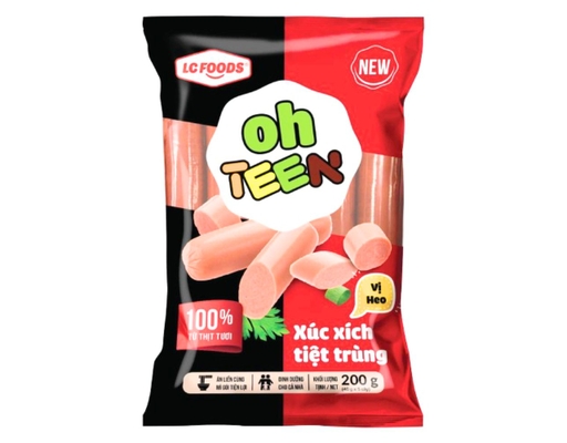 Xúc Xích Tiệt Trùng Vị Heo Teen On-Go 5 x 35g LC Foods ảnh 0