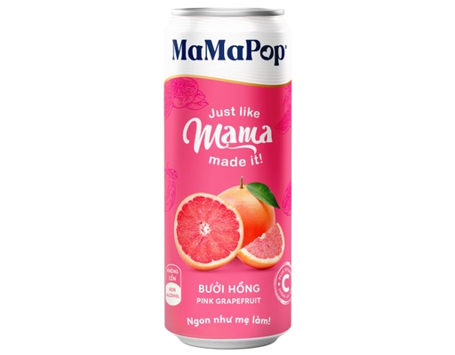 Nước Trái Cây Sparkling Vị Bưởi Hồng 330ml MaMaPop ảnh 0