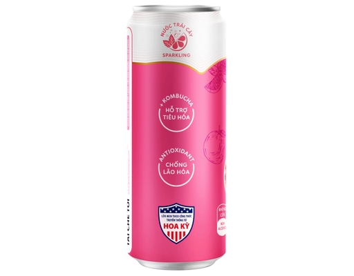 Nước Trái Cây Sparkling Vị Bưởi Hồng 330ml MaMaPop ảnh 1