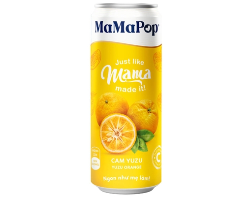 Nước Trái Cây Sparkling Vị Cam Yuzu 330ml MaMaPop ảnh 0