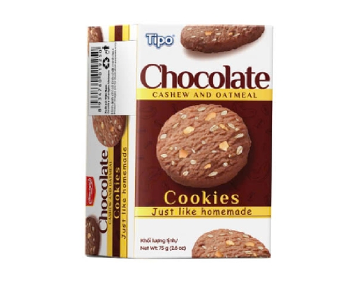 Bánh Cookies Socola Hạt Điều & Yến Mạch 75g Tipo ảnh 0